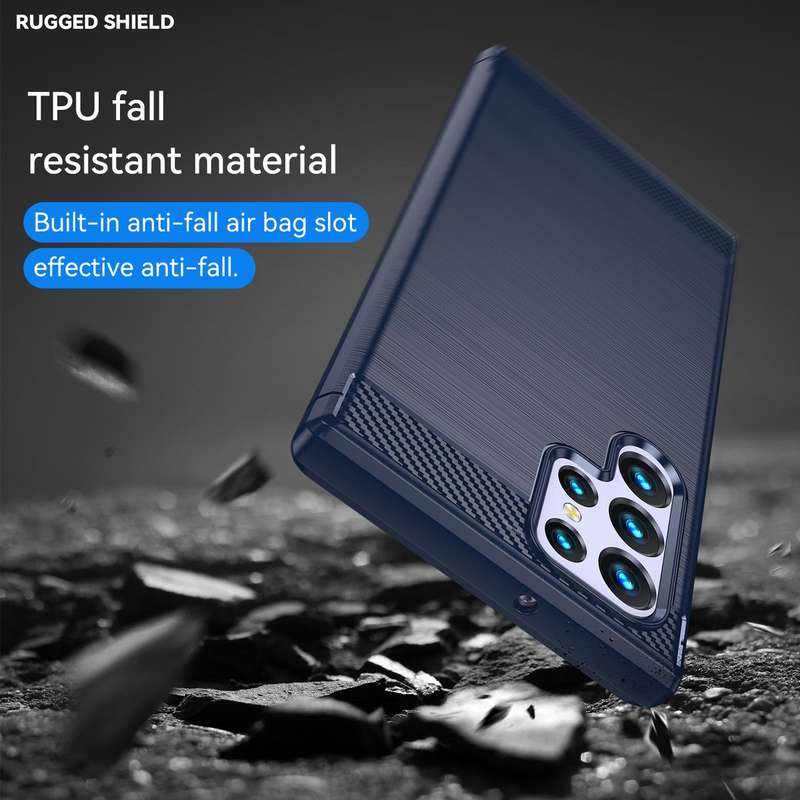 Carbon Fiber Design Cover for Galaxy S23 Ultra Shockproof