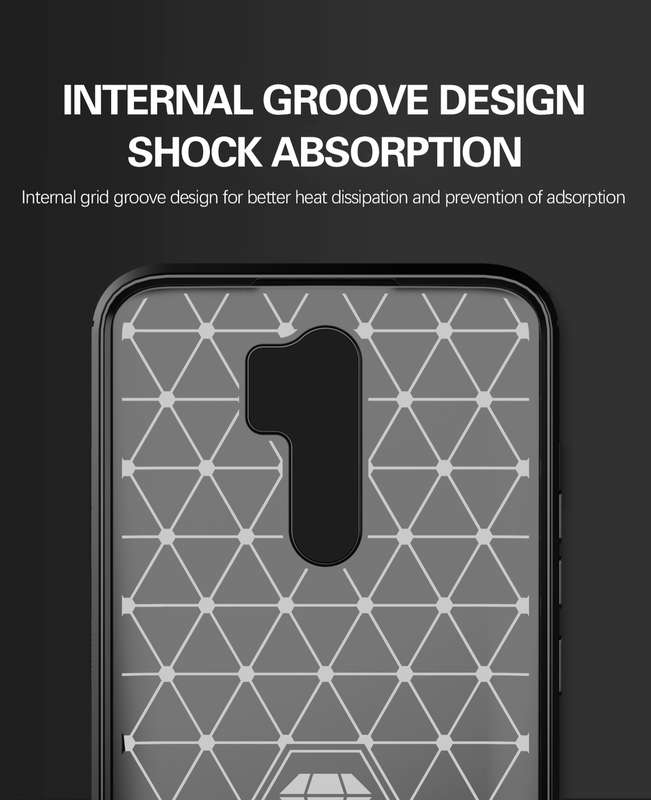 CellTime Xiaomi Redmi 9 Shockproof Carbon Fiber Design Cover