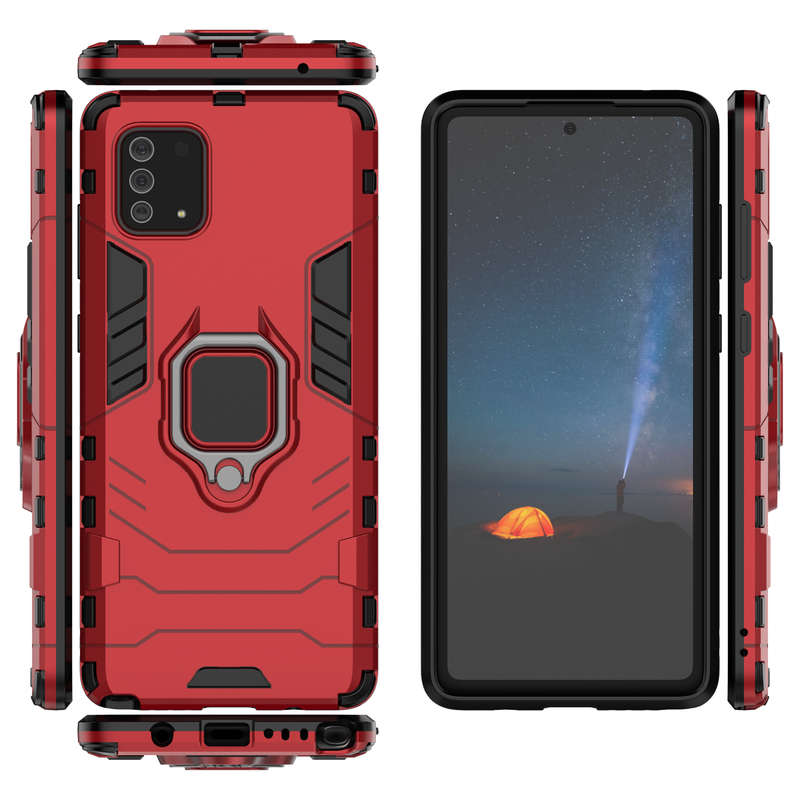 CellTime Galaxy Note 10 Lite Shockproof B/Panther Magnetic Ring Stand Cover