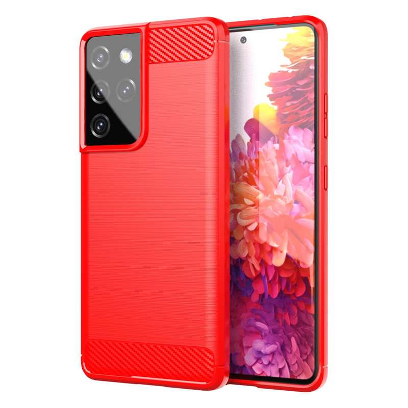 CellTime Galaxy S21 Ultra Shockproof Carbon Fiber Design Cover