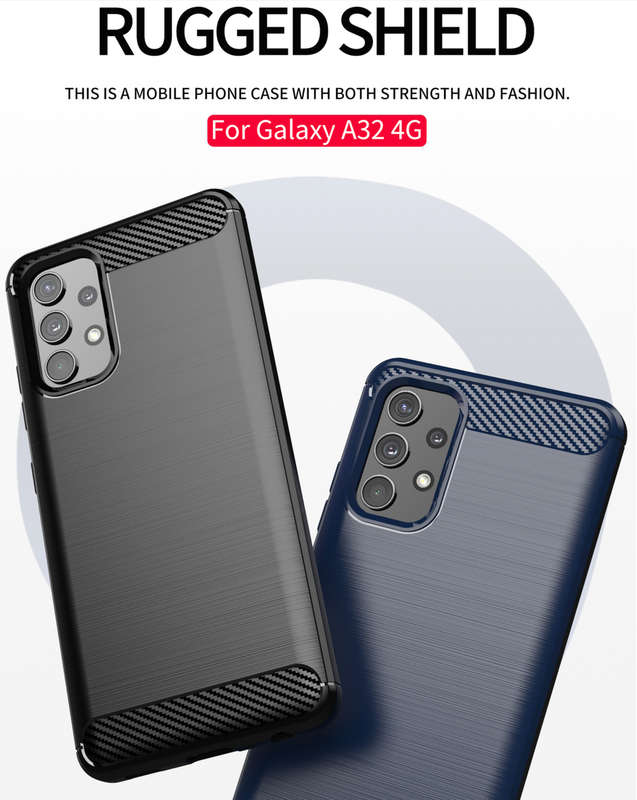CellTime Galaxy A32 LTE/4G Shockproof Carbon Fiber Design Cover