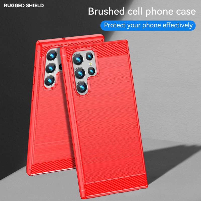Carbon Fiber Design Cover for Galaxy S23 Ultra Shockproof