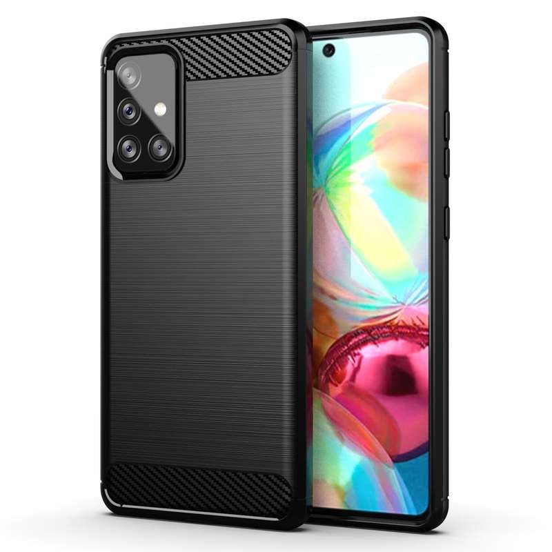 CellTime Galaxy A71 Shockproof Carbon Fiber Design Cover