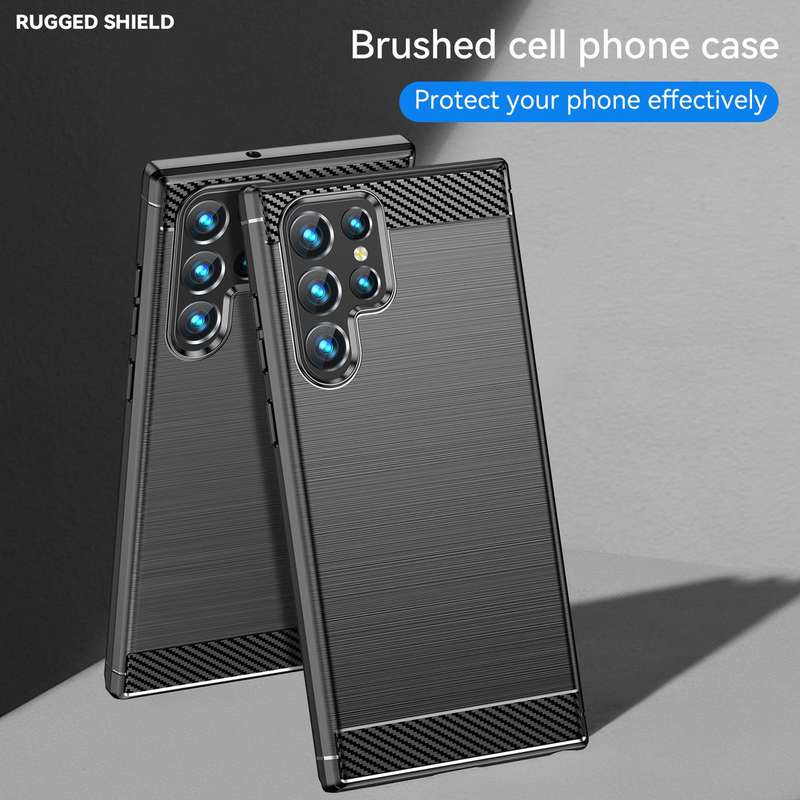 Carbon Fiber Design Cover for Galaxy S23 Ultra Shockproof