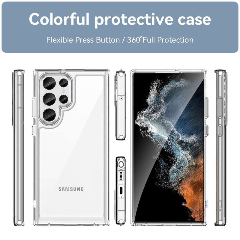 Candy Clear Shockproof Cover for Galaxy S23 Ultra