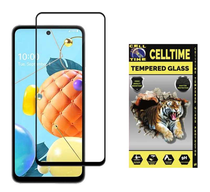 CellTime Full Tempered Glass Screen Guard for LG K42 / K52 / K62