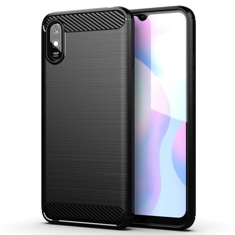 CellTime Xiaomi Redmi 9A Shockproof Carbon Fiber Design Cover