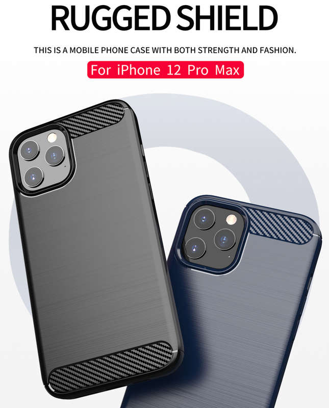 CellTime iPhone 12 Pro Max Shockproof Carbon Fiber Design Cover