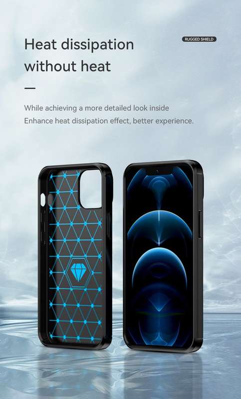 iPhone 13 Shockproof Carbon Fiber Design Cover