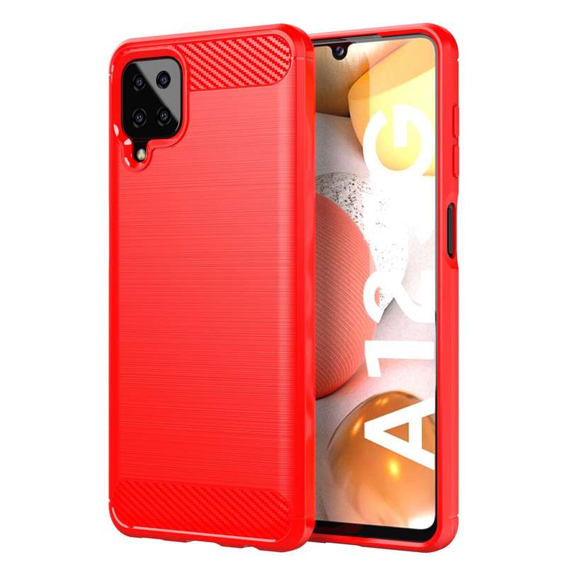 CellTime Galaxy A12 Shockproof Carbon Fiber Design Cover