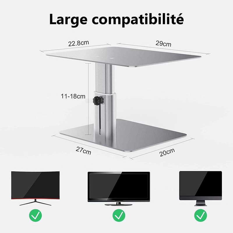 Nillkin HighDesk Adjustable Ergonomic Aluminium Monitor Riser Stand