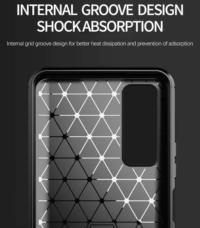 CellTime Huawei P Smart 2021 Shockproof Carbon Fiber Design Cover