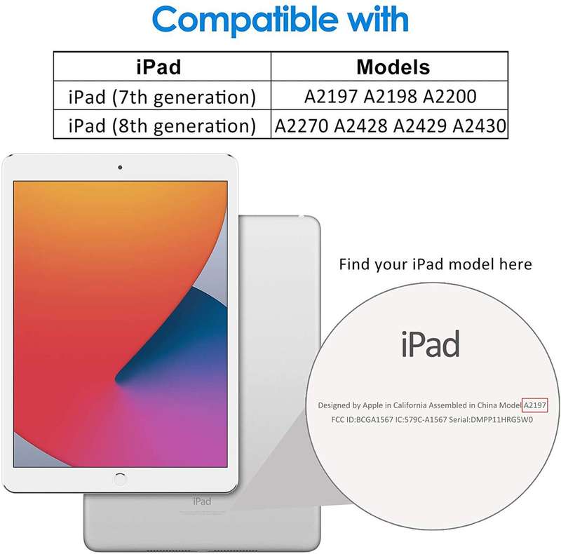 CellTime O'Slim Air Design Cover for iPad 10.2" (7th & 8th Gen)