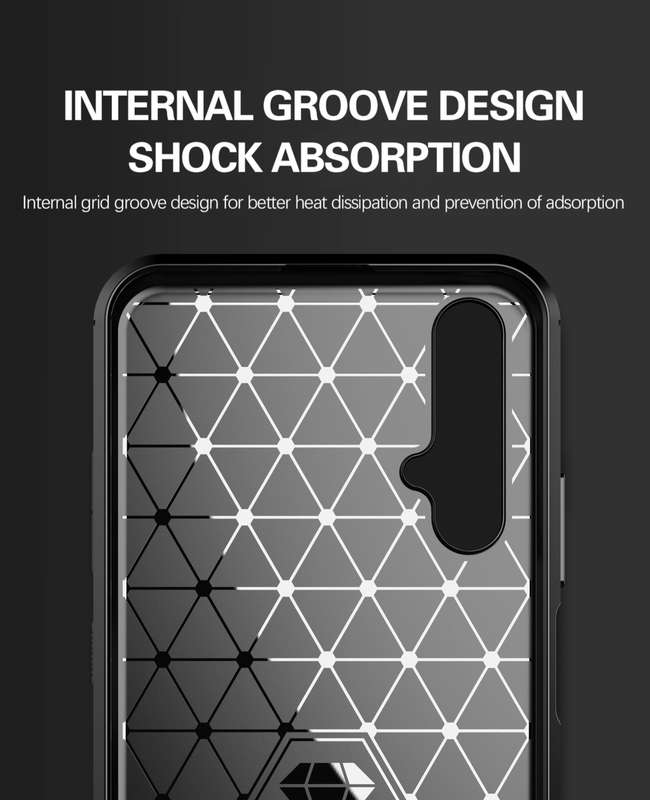 CellTime Huawei Nova 5T Shockproof Carbon Fiber Design Cover