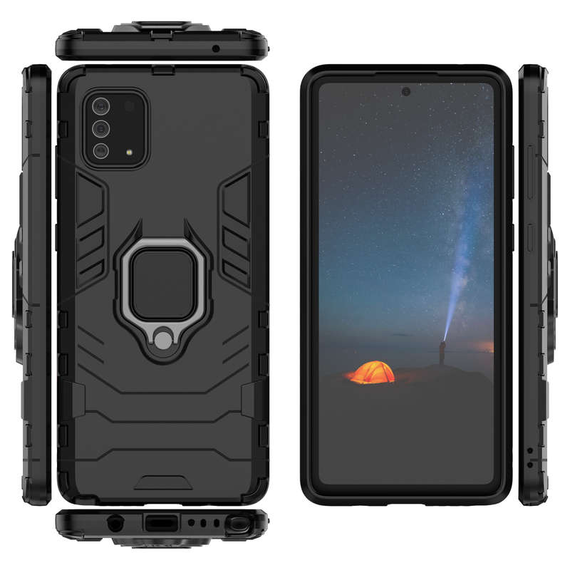 CellTime Galaxy Note 10 Lite Shockproof B/Panther Magnetic Ring Stand Cover