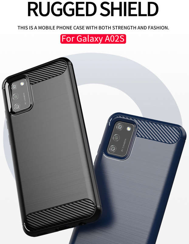CellTime Galaxy A02s Shockproof Carbon Fiber Design Cover
