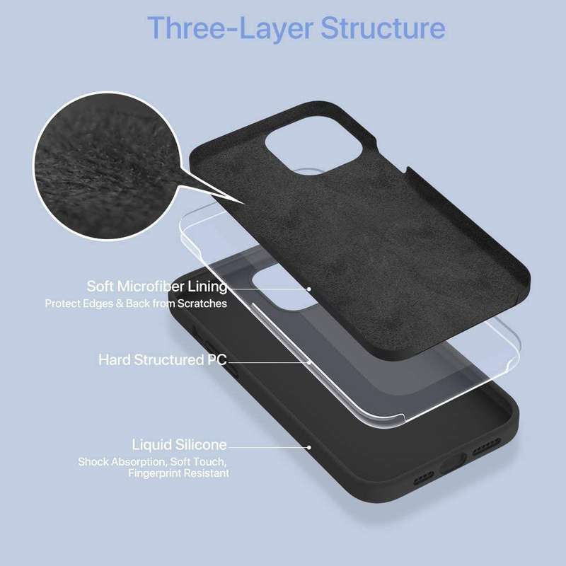 CellTime iPhone 12 Pro Max Shockproof Thickened Design Silicone Case with Soft Feel