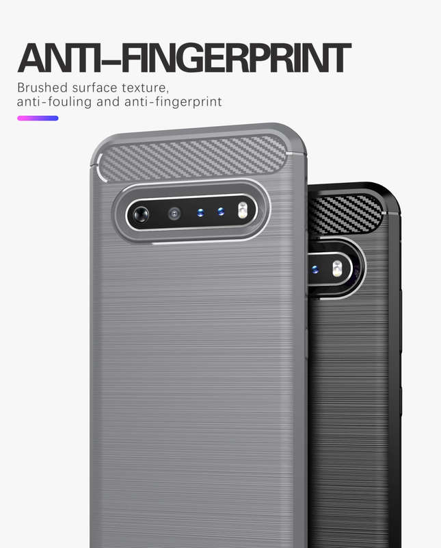CellTime LG V60 ThinQ Shockproof Carbon Fiber Design Cover