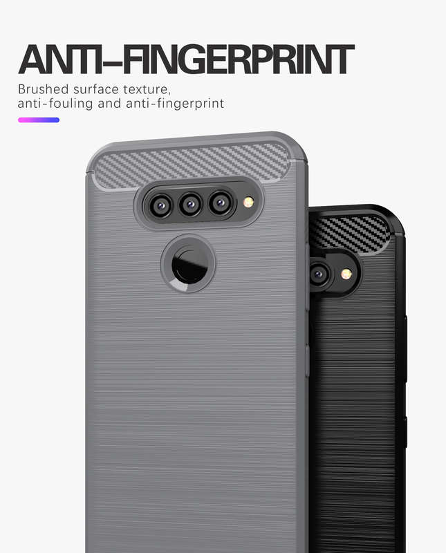 CellTime LG G8s ThinQ Shockproof Carbon Fiber Design Cover