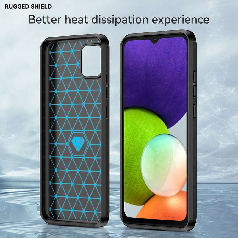 Shockproof Carbon Fiber Design Cover for Samsung Galaxy A03