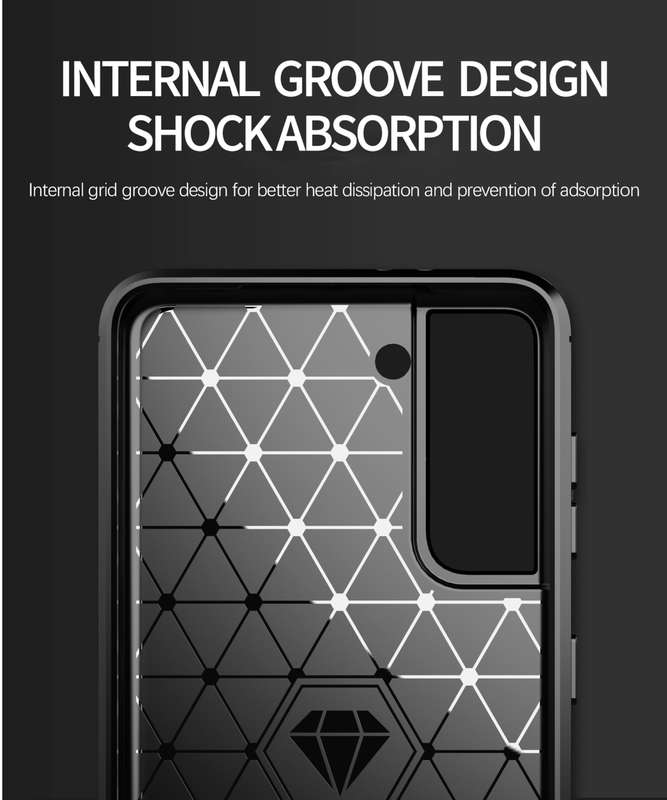 CellTime Galaxy S21 Plus Shockproof Carbon Fiber Design Cover