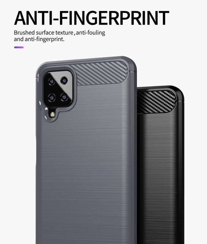 CellTime Galaxy A12 Shockproof Carbon Fiber Design Cover