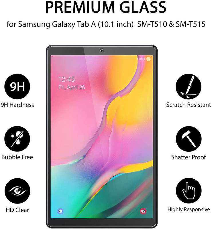 CellTime Tempered Glass Screen Guard for Galaxy Tab A 2019 (10.1") (T515)