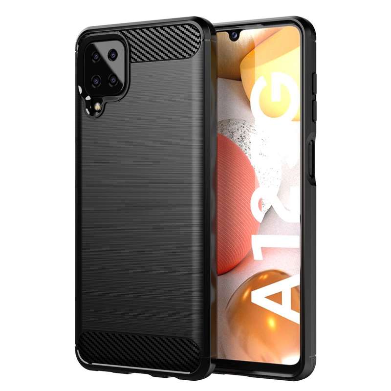 CellTime Galaxy A12 Shockproof Carbon Fiber Design Cover
