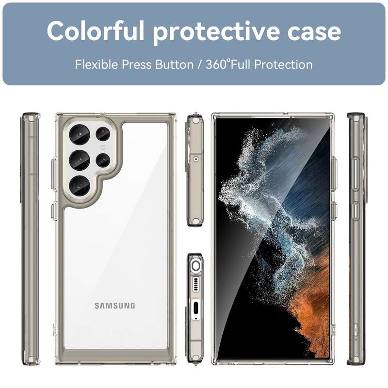 Candy Clear Shockproof Cover for Galaxy S23 Ultra