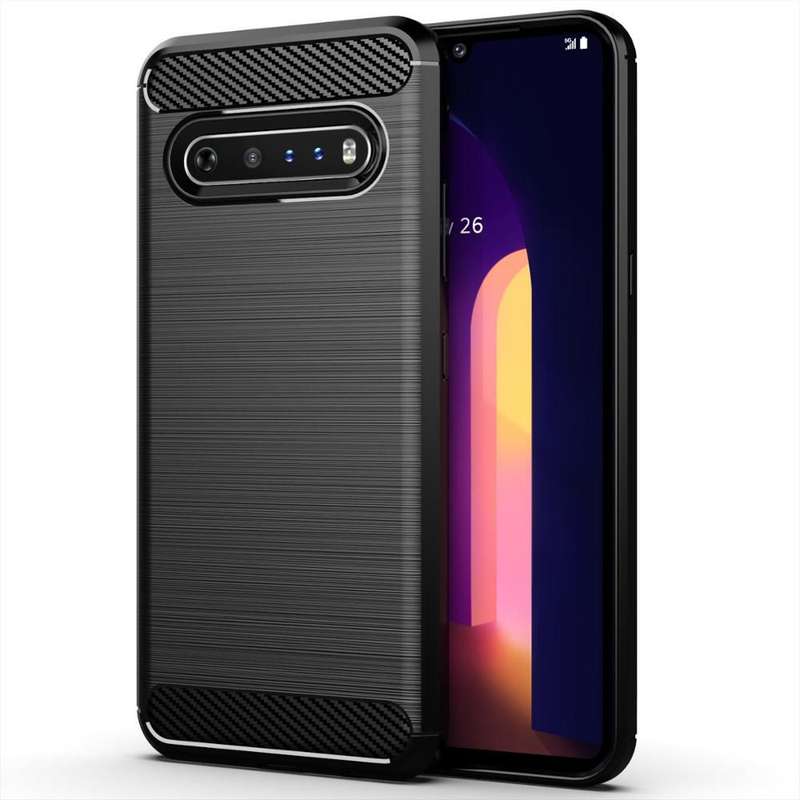 CellTime LG V60 ThinQ Shockproof Carbon Fiber Design Cover