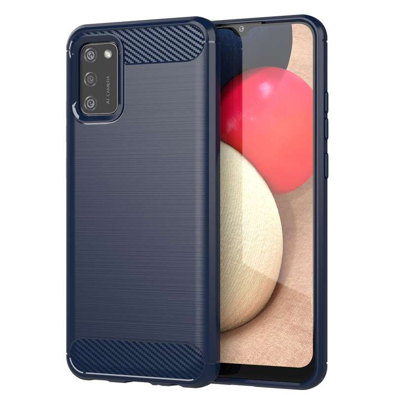CellTime Galaxy A02s Shockproof Carbon Fiber Design Cover