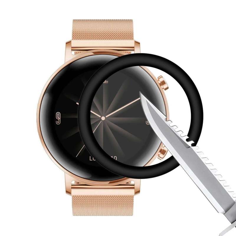 CellTime Huawei Watch GT2 Elegant 42mm Full Tempered Fiber Glass Screen Guard