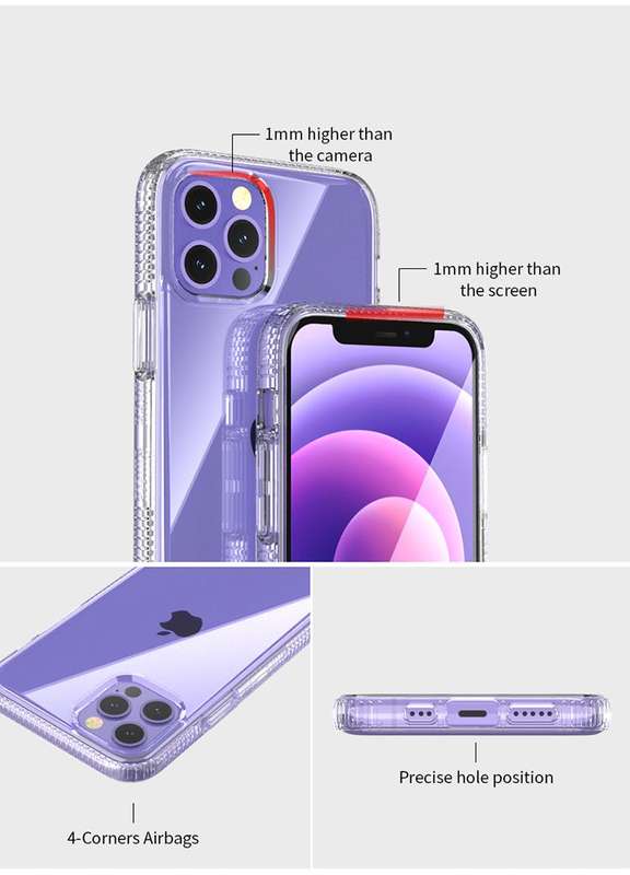 CellTime iPhone 12 / 12 Pro Shockproof Transparent Impact-Shell Cover