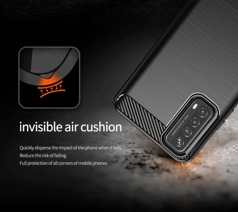 CellTime Huawei P Smart 2021 Shockproof Carbon Fiber Design Cover