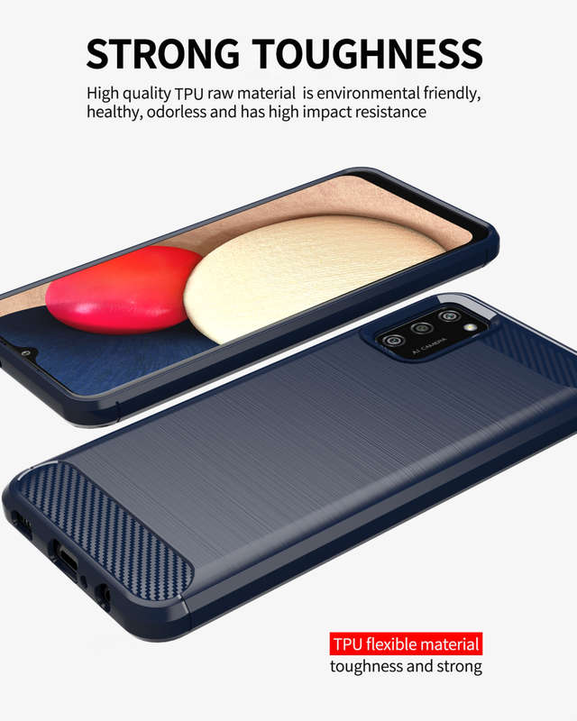 CellTime Galaxy A02s Shockproof Carbon Fiber Design Cover