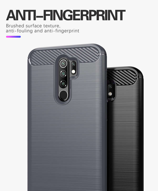 CellTime Xiaomi Redmi 9 Shockproof Carbon Fiber Design Cover