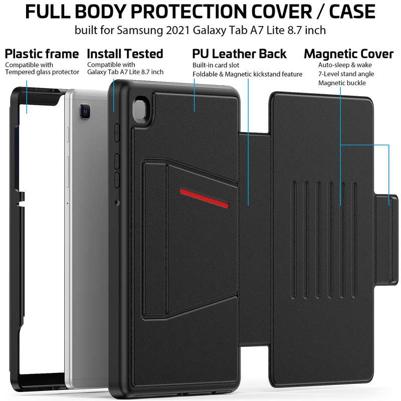 CellTime LeatherBlazer Shockproof Rugged Cover for Galaxy Tab A7 Lite -T225