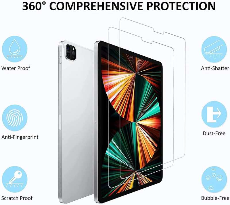 CellTime Tempered Glass Screen Guard for iPad Pro 12.9 inch 2021/2020/2018