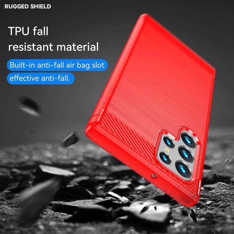 Carbon Fiber Design Cover for Galaxy S23 Ultra Shockproof