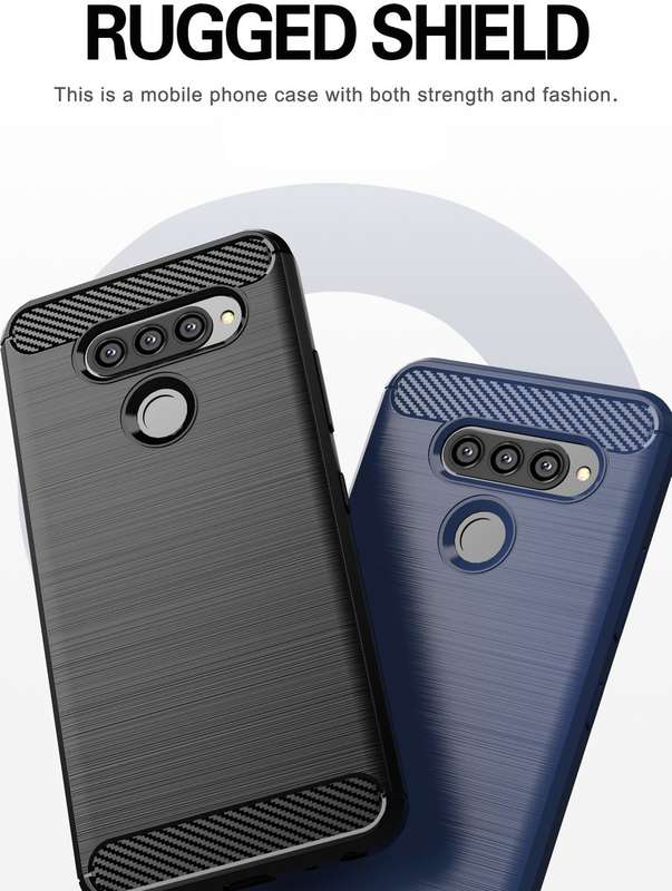CellTime LG G8s ThinQ Shockproof Carbon Fiber Design Cover
