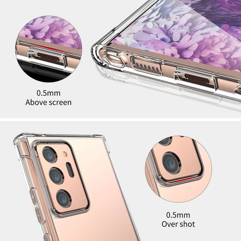 CellTime Galaxy Note 20 Ultra 5G Clear Shock Resistant Armor Cover