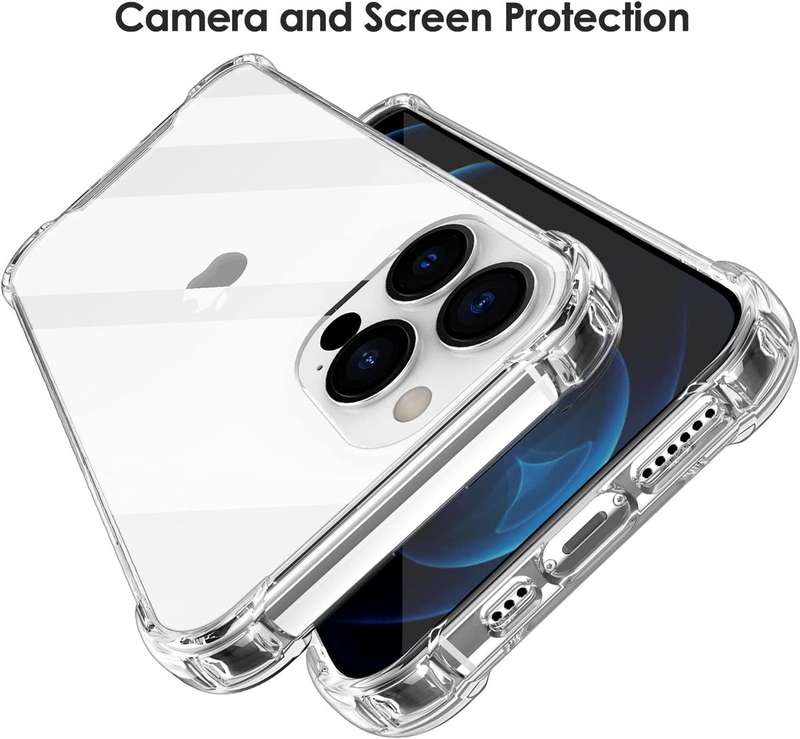CellTime iPhone 13 Pro Max Clear Shock Resistant Armor Cover