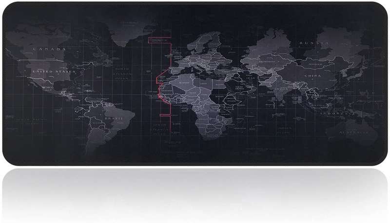 CellTime World Map Mouse Pad Desk Mat Large - Non Slip (40cm x 90cm)