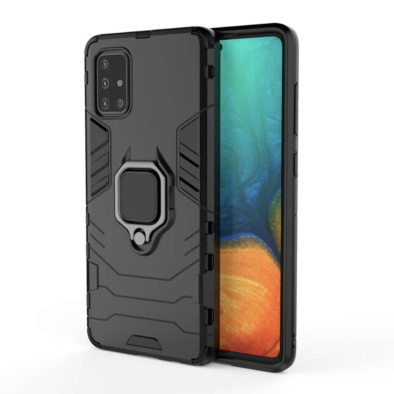 CellTime Galaxy Note 10 Lite Shockproof B/Panther Magnetic Ring Stand Cover