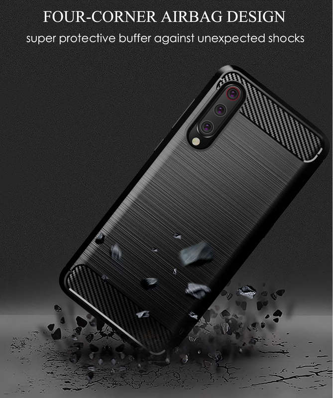 CellTime Xiaomi Redmi Note 8 Shockproof Carbon Fiber Design Cover