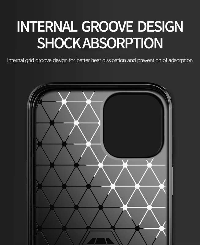 CellTime iPhone 12 Pro Max Shockproof Carbon Fiber Design Cover