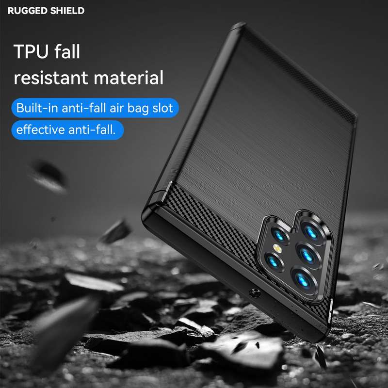 Carbon Fiber Design Cover for Galaxy S23 Ultra Shockproof