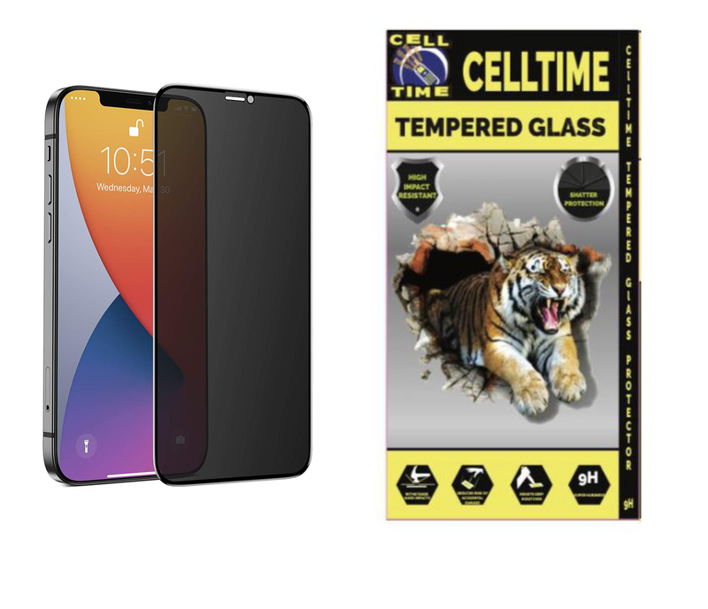 CellTime Tempered Glass Privacy Screen Guard for iPhone 13 Pro Max