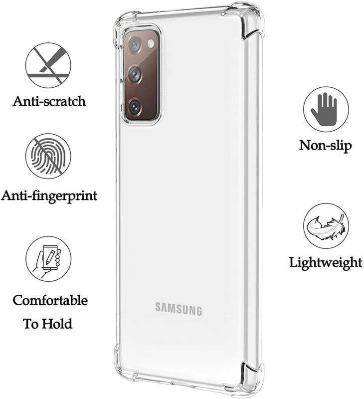 CellTime Galaxy S20 FE (Fan Edition) Clear Shock Resistant Armor Cover