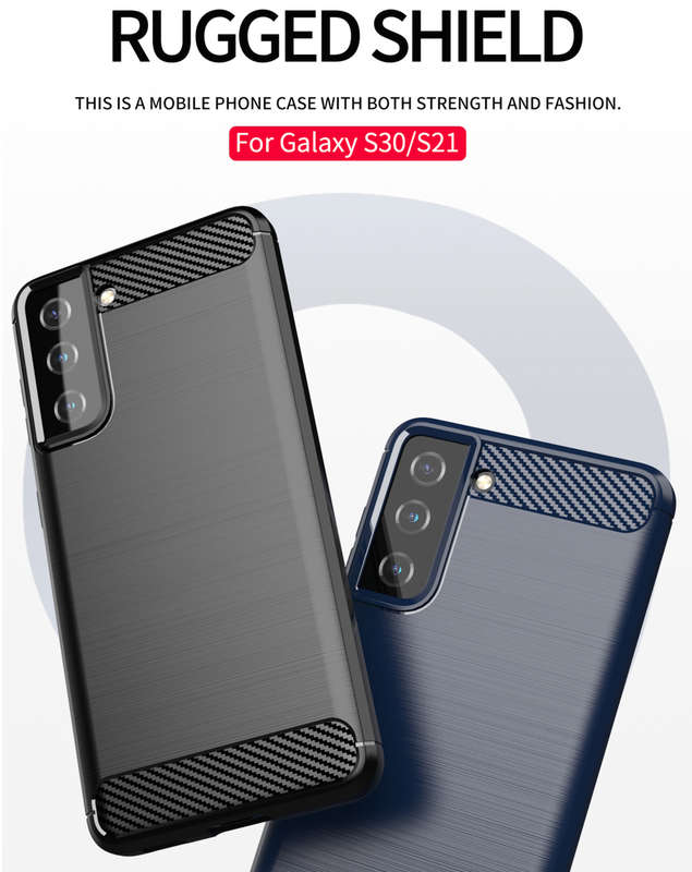 CellTime Galaxy S21 Shockproof Carbon Fiber Design Cover